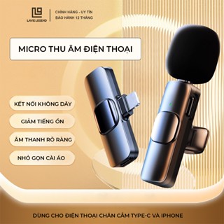 Micro Thu Âm Không Dây (1 Mic, 2 Mic) Khử Tiếng Ồn Để Livestream Ghi Âm Quay Video Mic Điện Thoại Nhỏ Gọn Cài Áo