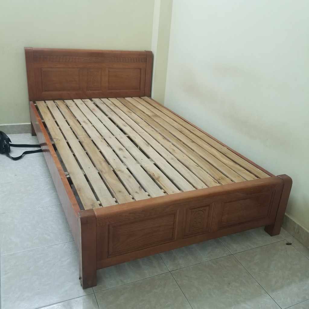 Thanh lý giường gỗ tự nhiên, giường gỗ xoan đào, giường 1m2 bằng gỗ