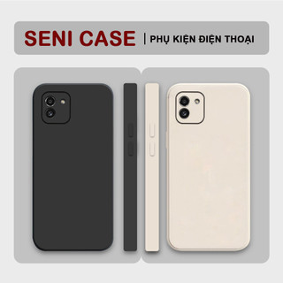 Ốp lưng Samsung Galaxy A03 viền vuông tpu bảo vệ camera, ốp nhám trơn chống bám vân tay