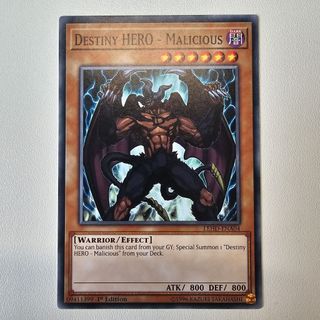 [ Dưa Hấu Yugioh ] Lá bài thẻ bài Destiny Hero Malicious - Tặng bọc bài nhựa bảo quản