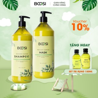 Bộ Dầu Gội & Mặt Nạ Bcosi Recovery Damage Giữ Màu Phục Hồi Dưỡng Ẩm Chuyên Sâu Cho Tóc & Da Đầu 1000ml