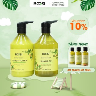 Cặp Dầu Gội Xả Bcosi Kích Thích Mọc Tóc Và Ngăn Ngừa Sơ Rối Gãy Rụng Nuôi Dưỡng Tóc Chắc Khỏe Energy Boost Shampoo 500ml