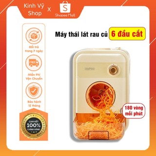 Máy thái lát rau củ đa năng yamazaki chính hãng- kèm 6 đầu cắt linh hoạt theo nhu cầu
