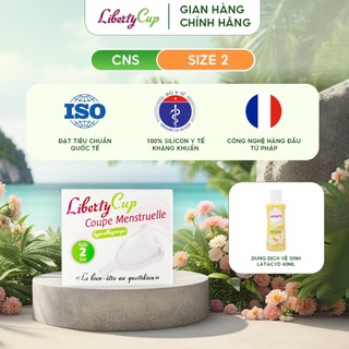 Cốc nguyệt san Liberty Cup Size 1/ Size 2 kèm túi bảo vệ cốc