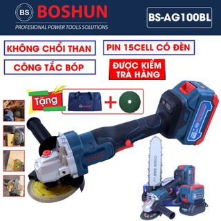 Máy Mài Pin BOSUN BS-AG100BL Công Tắc Bóp - Không Chổi Than Siêu Khoẻ, - Máy mài góc, Máy cắt cầm tay chính hãng