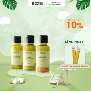 Bộ Gội Xả Sữa Tắm Bcosi Travel Kit Set Mini Làm Mềm Nuôi Dưỡng Tóc Ẩm Mượt Nhỏ Gọn Tiện Lợi 70ml