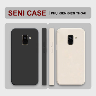 Ốp lưng Samsung Galaxy A8 2018 / A8 Plus / A8+ viền vuông tpu bảo vệ camera, ốp nhám trơn chống bám vân tay