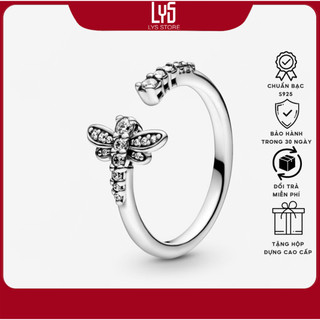 Nhẫn bạc nữ lys sparkling dragonfly ring fullbox 8049 - nhẫn nữ bạc s925