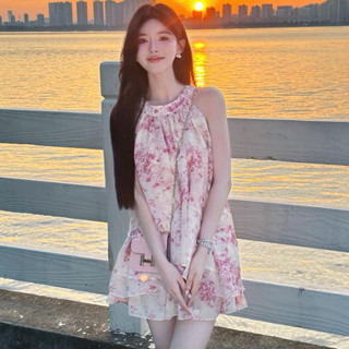 Váy Hoa Nhí Cổ Yếm Sát Nách Phong Cách Ngọt Ngào ❤️ (S143)