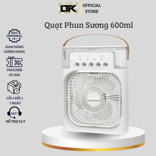 Quạt Phun Sương Làm Mát 600ml Có Đèn 7 Màu và Hẹn Giờ Thông Minh,Tiện Lợi Sử Dụng (LeTuKe Store)