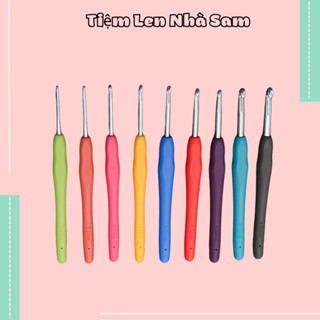 Kim móc len cán dẻo - Cây móc len cán dẻo cho người mới bắt đầu nhiều size | Tiệm Len Nhà Sam