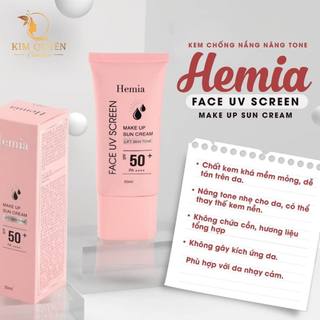 Kem chống nắng Hemia ( Hemia Hàn Quốc) dưỡng trắng make up