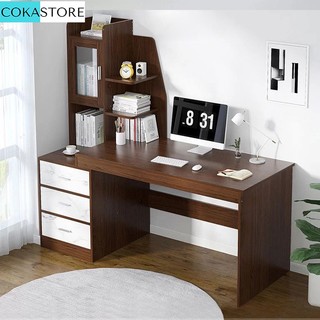 Bàn Làm Việc, Bàn Học Sinh Và Tủ Sách 3 Ngăn Kéo Hiện Đại Sang Trọng COKASTORE (BLV09)