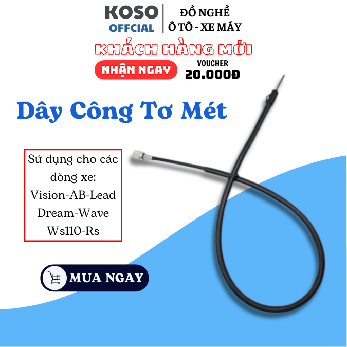 Dây công tơ mét Công Tơ Mét Báo Tốc Độ Dream Việt , Wave rs , Wave A , Wave Rsx , Wave zx , Hàng Xịn 100%