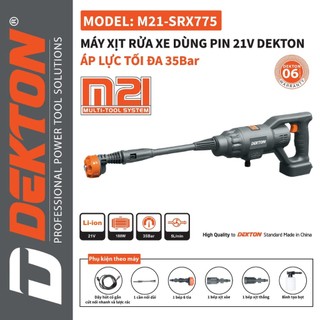 Thân máy rửa xe pin DEKTON M21-RX775 XÁM BÉP 6 CHIA MẪU MỚI