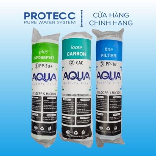 Lõi Lọc Nước 1 2 3 AQUA 10 Inch Chính Hãng - Bộ Lõi Lọc Thô AQUA 1 2 3