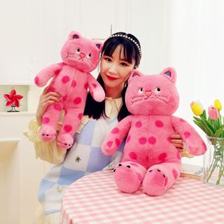 Gấu Bông con mèo búp bê mèo gối mèo mèo chấm bi màu hồng