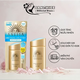 Kem Chống Nắng ANESSA 60ml SPF50+/PA++++ Công Nghệ Chống Nắng 360° Ngăn Chặn Tác Hại Của Tia UV