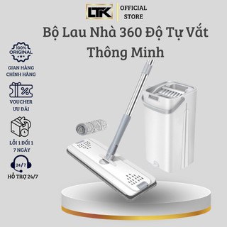 Bộ Cây Lau Nhà Tự Vắt Thông Minh LETUKE - Xoay 360 Độ Tách Nước Bẩn Kèm 2 Bông Lau (LeTuKe Store)