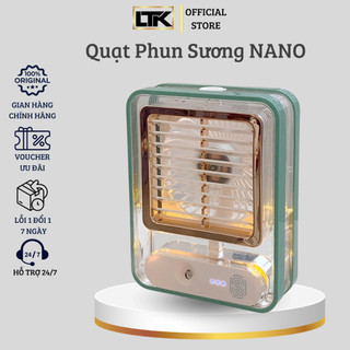 Quạt Hơi Nước Nano Để Bàn Trong Suốt Thiết Kế Nhỏ Gọn Sạc Tích Điện Cảm Ứng Thế Hệ Mới (LeTuKe Store)
