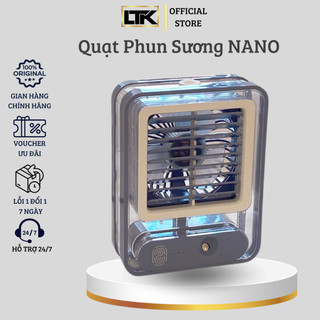 Quạt Hơi Nước Nano Để Bàn Trong Suốt Thiết Kế Nhỏ Gọn, Sạc Tích Điện, Cảm Ứng Xịn Xò (LeTuKe Store)