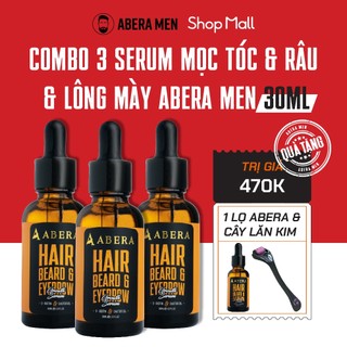  - COMBO 3 Serum Kích Mọc Tóc & Râu & Mày Abera Men 30ML Chính Hãng