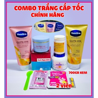 (9 hãng) Combo kem Bạch Ngọc Liên VasaIine 10x trắng da toàn thân hàng chính hãng hiệu quả không rít
