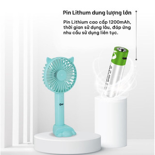 Quạt sạc cầm tay Comet CRF0804, CRF1104 sử dụng Pin Lithium