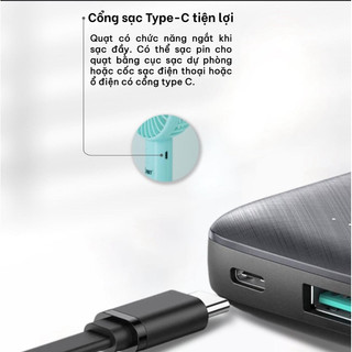 Quạt sạc cầm tay Comet CRF0804, CRF1104 sử dụng Pin Lithium