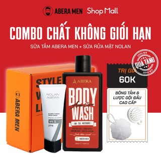 - Sữa Tắm Hỗ Trợ Xử Lí Mụn Lưng, Dưỡng Sáng Da Abera Men 350ML - Hương Nước Hoa Biển Solo Blue