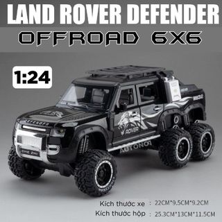 Mô hình xe Land Rover Defender 6x6 Offroad có đèn có âm thanh tỉ lệ 1:24 Chezhi OT430
