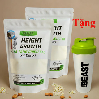 Combo 2 Túi Sữa Tăng Chiều Cao Gấp 4 Lần Canxi HEIGHT GROWTH - Tặng bình lắc