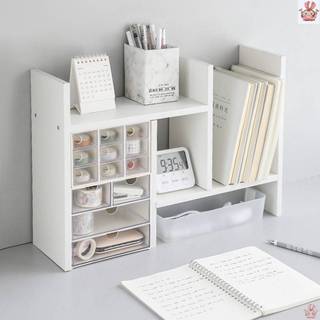 Kệ sách để bàn có thể thay đổi kích thước chất liệu gỗ MDF phủ mine ILUZI - GP62