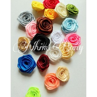 Set 10 hoa hồng lụa size 2cm/2,5cm/3cm