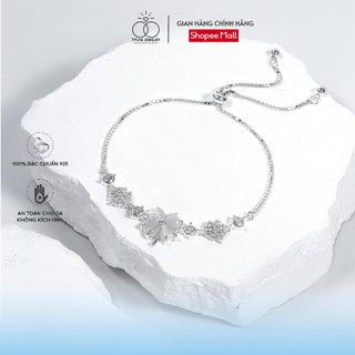 Lắc tay bạc nữ Tyche Blossom dây xù bắt sáng lấp lánh,vòng tay sang trọng thanh lịch phù hợp đeo đi học,đi làm,quà tặng