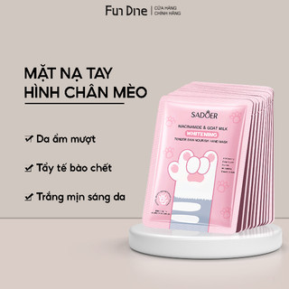 Mặt nạ ủ da tay sadoer FUNDINE hình tay mèo giúp dưỡng ẩm giảm làn da thô ráp trắng sáng mềm mịn cho da tay