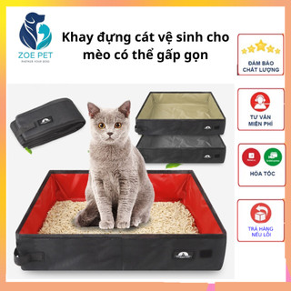 Chậu cát vệ sinh cho mèo có thể gấp gọn, mang đi du lịch thuận tiện
