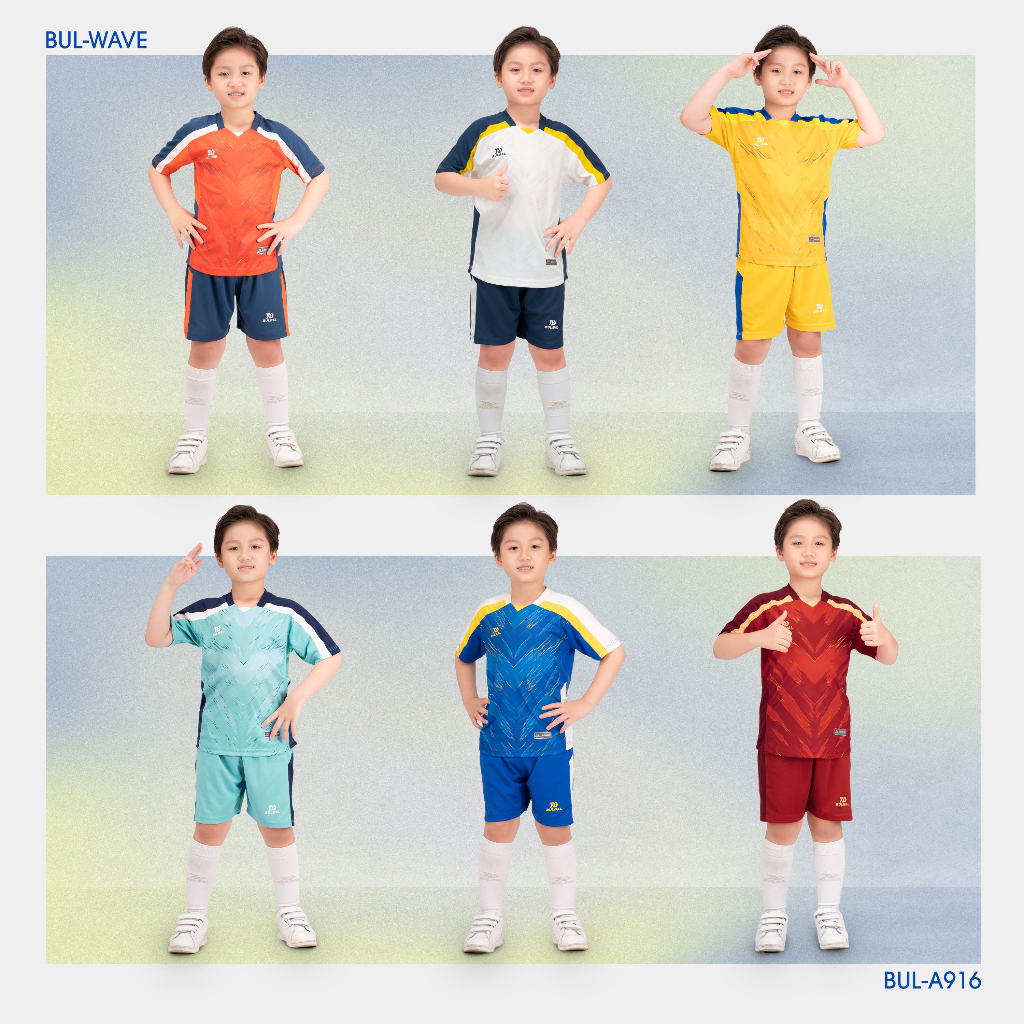 Bộ Quần Áo Bóng Đá Trẻ Em BULBAL Vingar Chất Vải Bul-Wave, Mềm Mại, Thoáng Mát