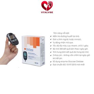 Máy đo đường huyết test thử tiểu đường tại nhà BSI OGCare lấy mẫu cực nhanh chỉ 0,1s