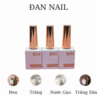 Sơn gel đen, trắng, nước gạo b281 chai 15ml