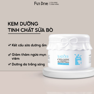 Kem dưỡng trắng sadoer FUNDINE sữa bò giúp làm trắng sáng đều màu da cung cấp độ ẩm căng mịn