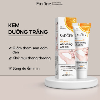 Kem làm trắng da sadoer FUNDINE dưỡng trắng da toàn thân làm sáng đều màu da Vitamin C 50g