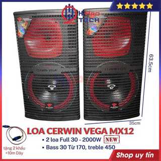 Đôi Loa Full 30 Vega MX12 2000W Từ 170 - Treble 450, Loa Karaoke Gia Đình Bass 30 - H2Pro Tech