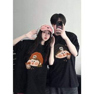 🔥Hottrend🔥Áo Thun couple Cặp Đôi Dễ Thương Cùng Người Yêu Form Rộng, Áo Phông Đôi Chất Liệu Cotton Tay Ngắn In 5D Kut3
