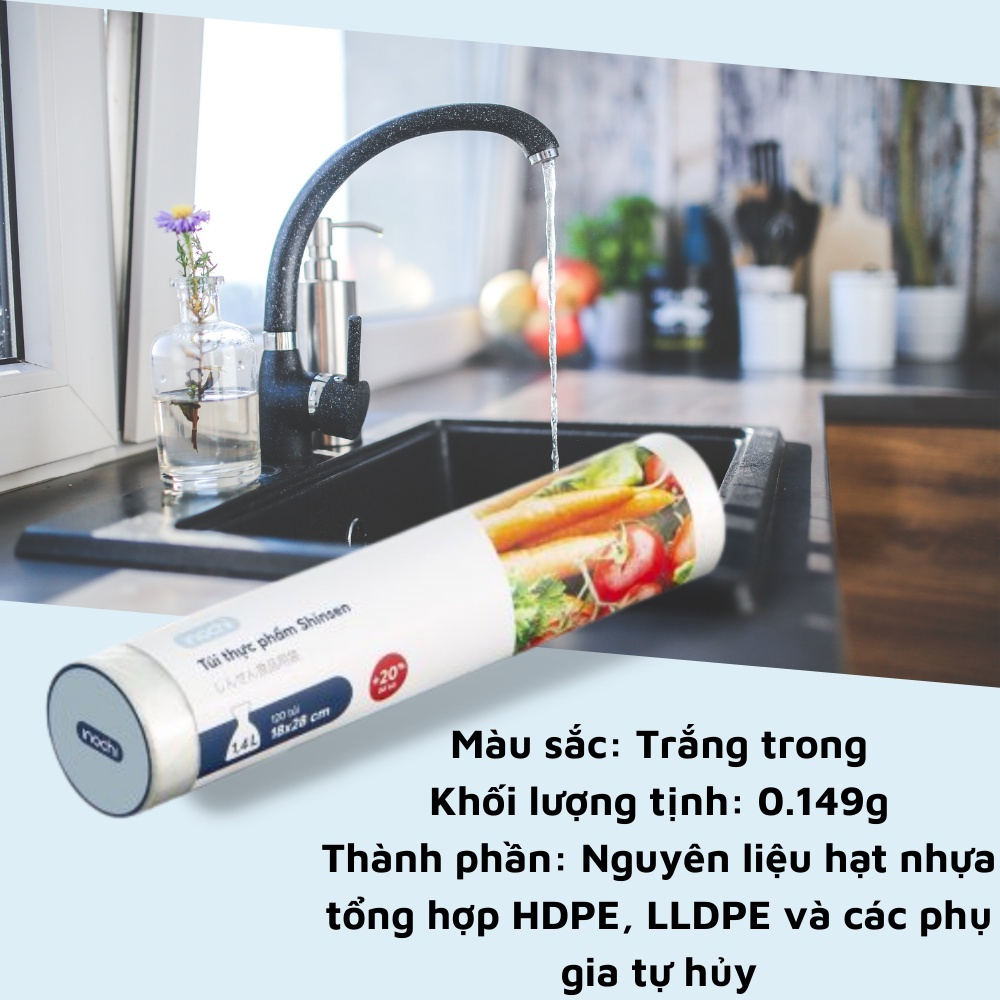 Túi đựng thực phẩm Inochi 1.4L