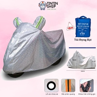 Bạt Phủ Xe Máy 2 Lớp, Tráng Màng Aluminium Cao Cấp Trùm Xe Máy Chống Mưa Nắng (Tặng Túi Đựng)
