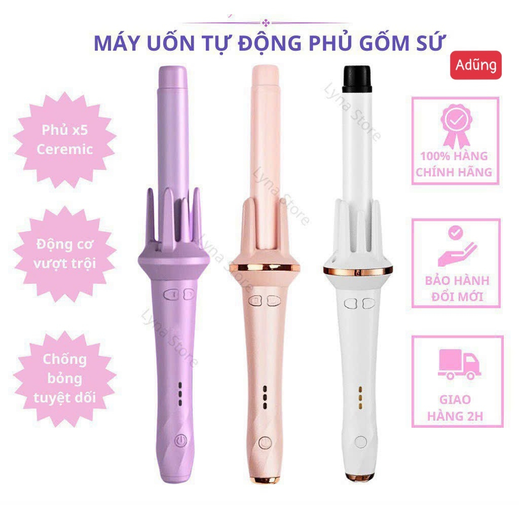 Máy uốn tóc xoăn tự động 28mm cao cấp kiểu Hàn Quốc tiện dụng
