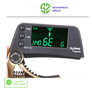 Capo đàn guitar, capo guitar tích hợp tuner máy chỉnh dây, dùng cho Chromatic, guitar, Bass, ukulele - Sonnezmusic