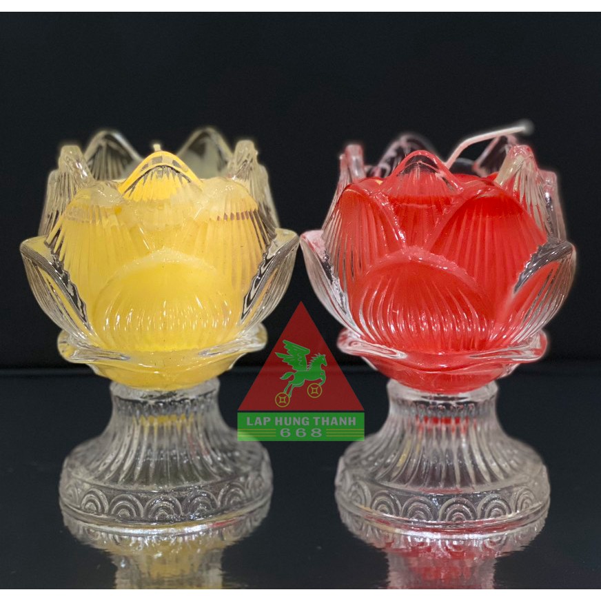 Nến Sáp Bơ Hoa Sen (Đế Cao)