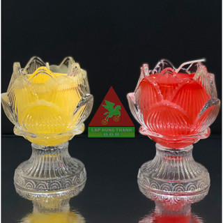 Nến Sáp Bơ Hoa Sen (Đế Cao)